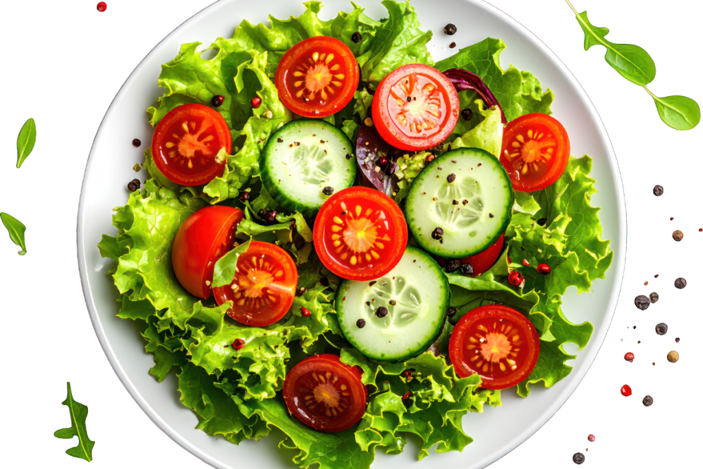 Healthy salad recipes with fresh vegetables
